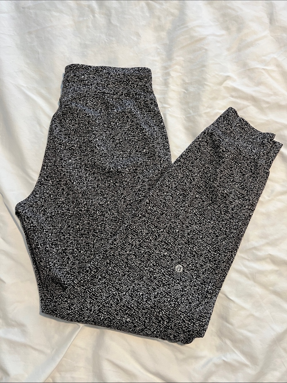 lululemon athletica Marled Black & White Joggers